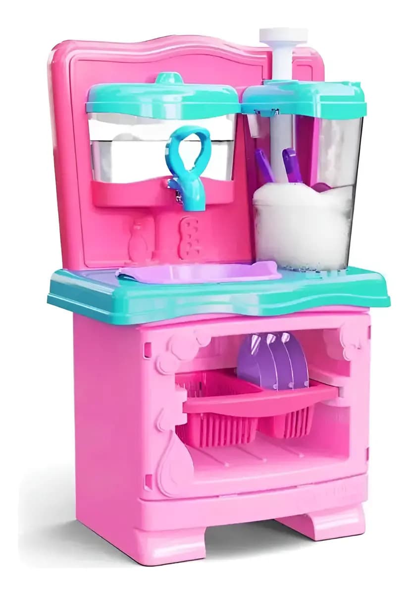 Super Lava Louça Infantil Acqua Bubble Cardoso com Acessórios de Cozinha